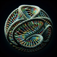 a 3d image of a dna strand